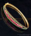BCT485 - Gold Plated Daily Use Ruby Emerald Bracelet for Women