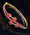 BCT486 - Attractive Bangle Type Ruby Gold Stone Bracelet Designs