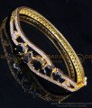 BCT490 - Elegant Black Stone Party Wear Gold Plated Bracelet