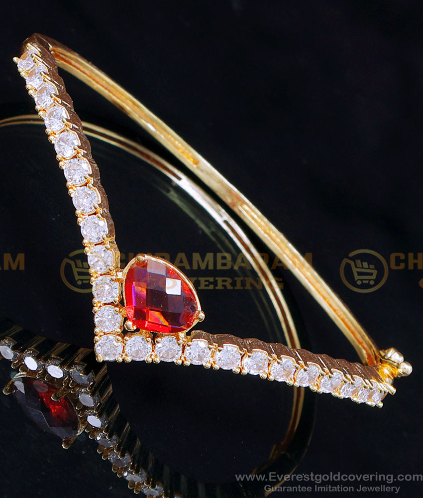 BCT493 - Diamond Stone Ladies Fancy Modern Gold Bracelet Designs