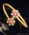 BCT497 - White And Ruby Bangles Design Impon Bracelet for Women