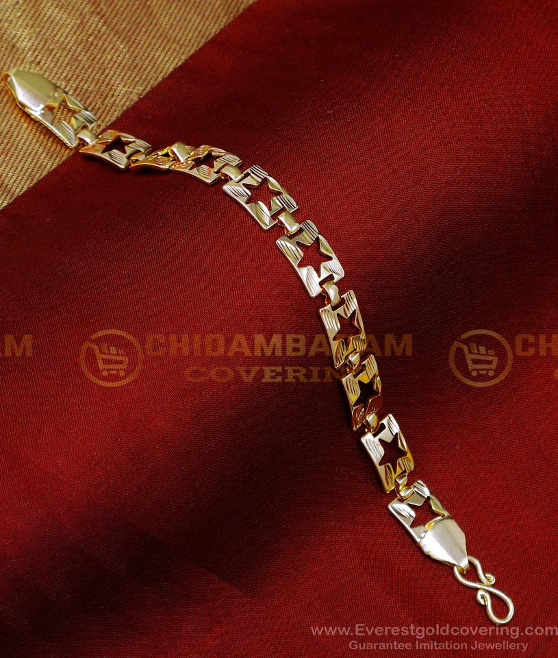 BCT498 - 1 Gram Gold Daily Use Latest Bracelet Gold Design Mens