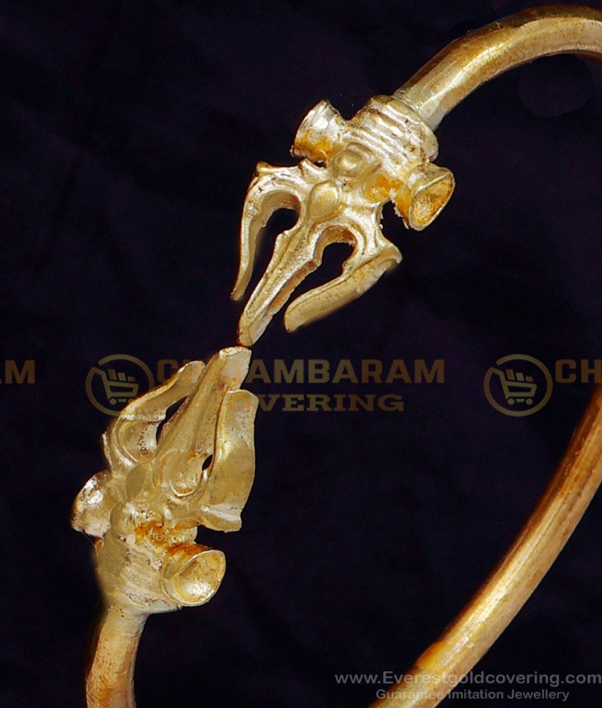 BCT521 - Impon Jewellery Daily Wear Heavy Trishul Kada for Men