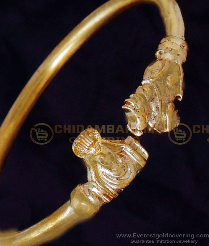 BCT526 - Impon Jewellery Nandi Kappu Panchaloha Kada for Men