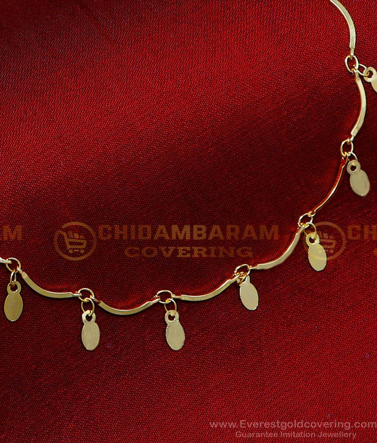 BCT528 - 1 Gram Gold Light Weight Hanging Bracelet for Women