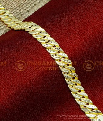 BCT542 - Designer Broad Chain Latest Gold Bracelet Designs for Men
