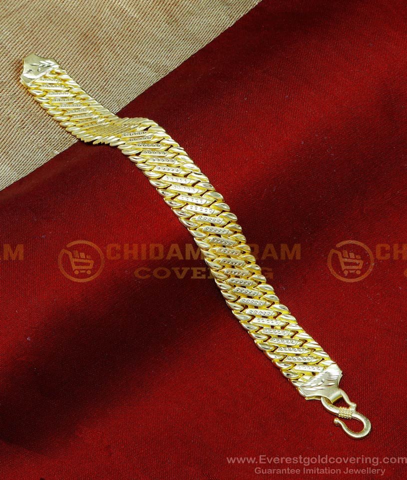 BCT544 - Trendy Mens Gold Bracelet Designs 2 Gram Gold Jewellery