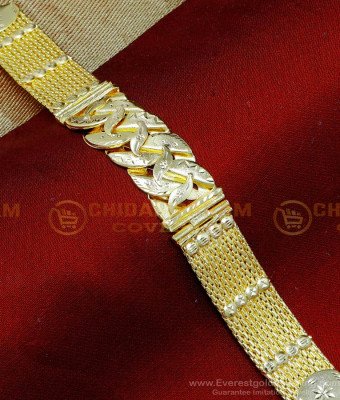 BCT545 - Stylish Modern Mens Gold Bracelet Designs for Wedding