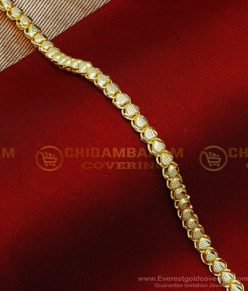 BCT553 - Gold Design Heart Model Bracelet 2 Gram Gold Plated