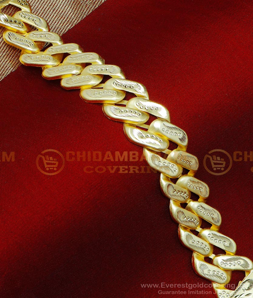 BCT559 - Modern Mens Gold Bracelet Designs 2 Gram Gold Jewellery