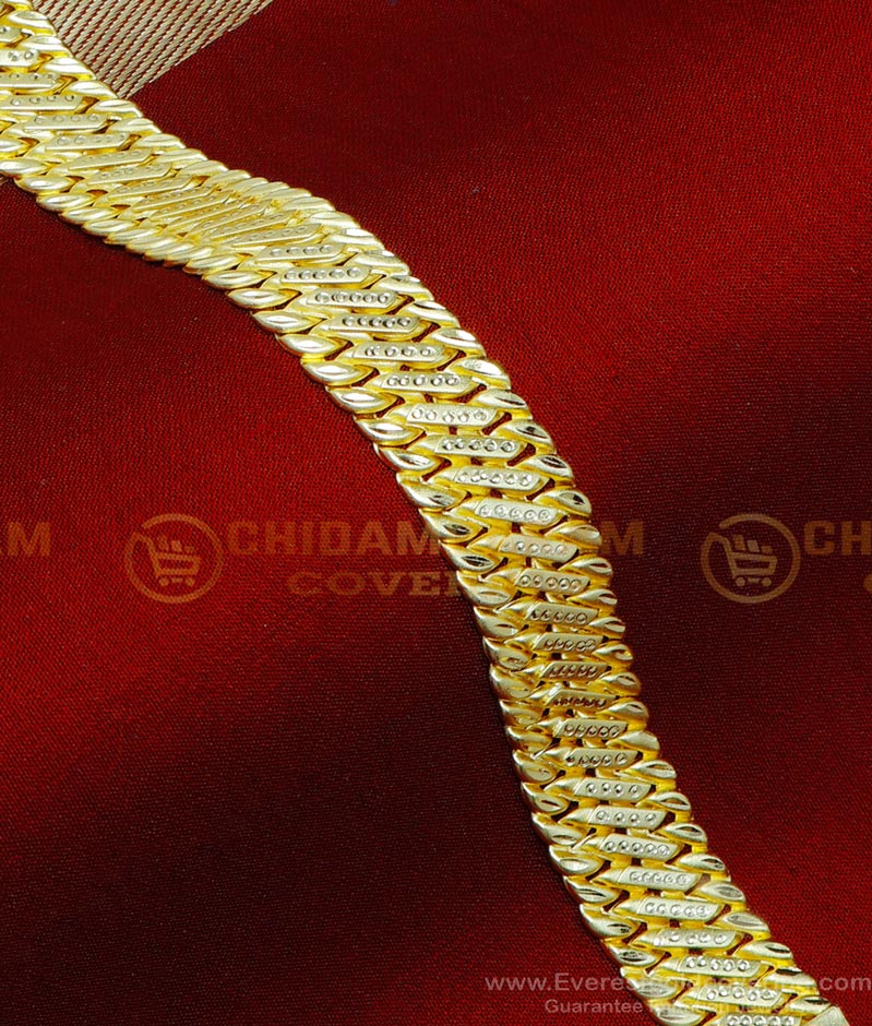 BCT565 - Wedding Jewellery Broad Mens Bracelet Gold New Design