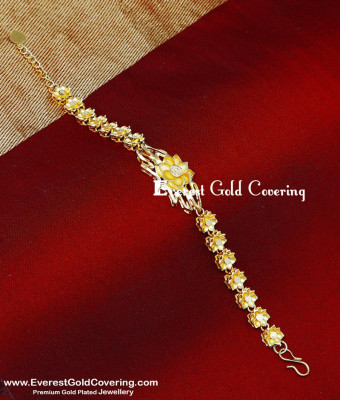 BCT571 - Elegant Flower Design 2 Gram Gold Bracelet for Ladies