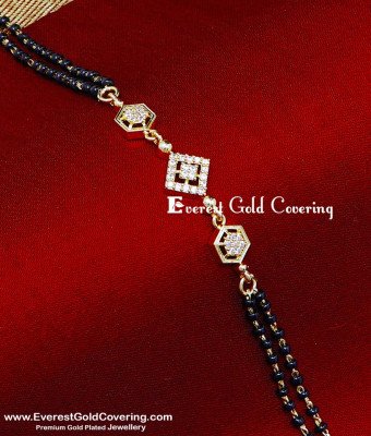 BCT573 - Latest white stone with Mangalsutra Bracelet Design