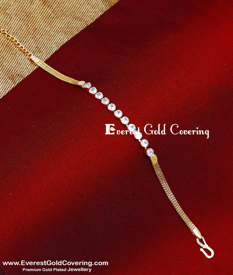 BCT576 - Unique College Wear White Stone Bracelet Gift for Daughter