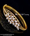 BCT585 - Unique Gold Design White Stone Bracelet Design Online