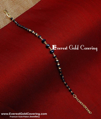 BCT587 - Trendy Daily Wear Black Crystal Bracelet for College Girls