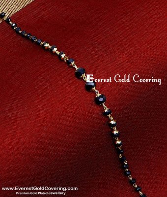BCT587 - Trendy Daily Wear Black Crystal Bracelet for College Girls