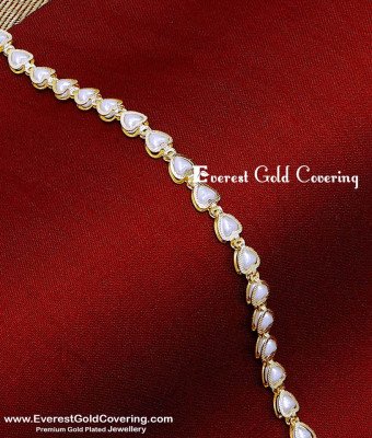 BCT588 - Cute Heart Model White Beads Bracelet for Women