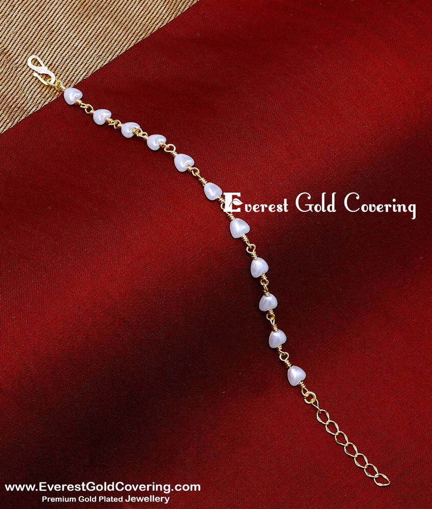 BCT589 - Beautiful White Pearl Beads Bracelet for Daily Use