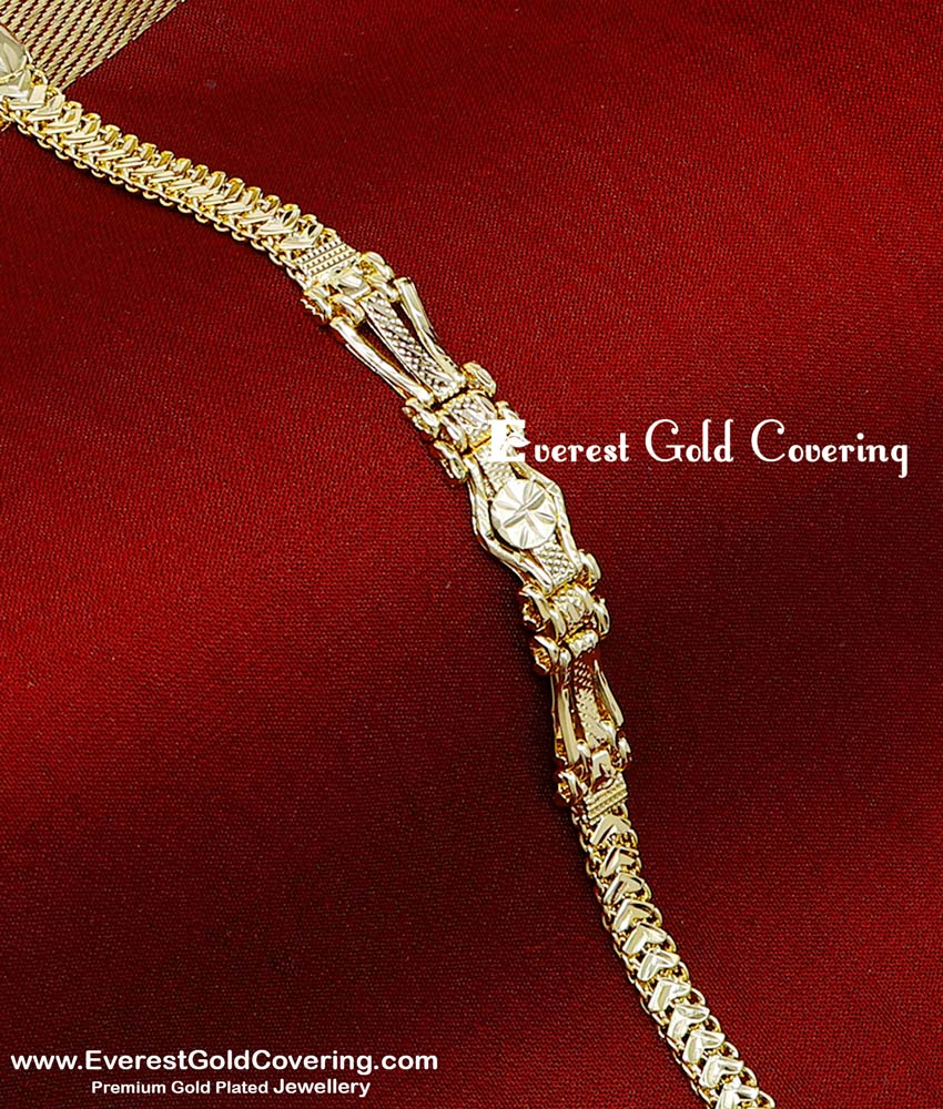 BCT590 - Stylish Daily Wear Gold Bracelet Designs Mens