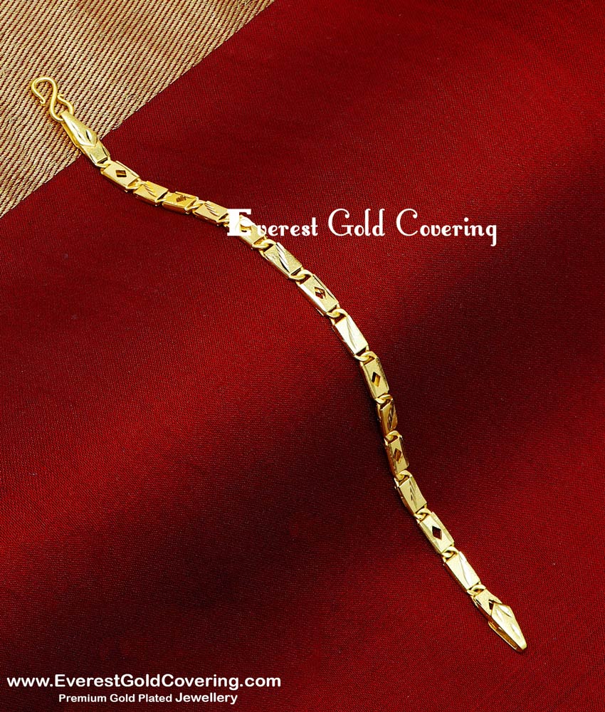 BCT591 - Real Gold Pattern Mens Bracelet 2 Gram Gold Jewellery