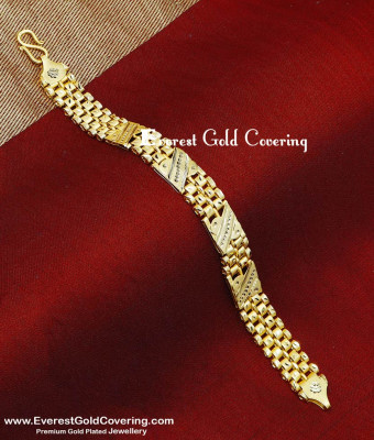 BCT597 - Trendy Mens Gold Bracelet Designs 2 Gram Gold Jewellery