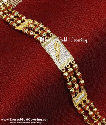 BCT602 - Trendy Cheetah With 2 Line Rudraksha Bracelet for Men