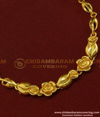 BCT92 - Unique Rose Charm Bracelet 1 Gram Gold Plated Jewellery