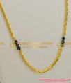CHN009 - Three Crystal Balls with Wheat Chain Design South Indian Gold Plated Jewellery