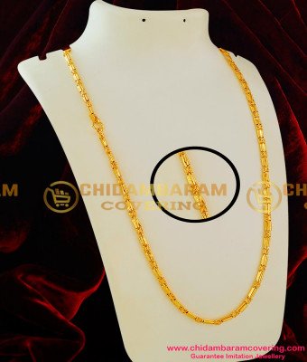 CHN017 – Traditional Kerala Full Plain Spring Design Long Chain Guarantee Jewellery Online