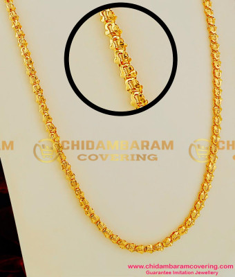 CHN018 – Pure 1 Gram Gold Plated Light Petal Spring Chain South Indian Traditional Jewellery