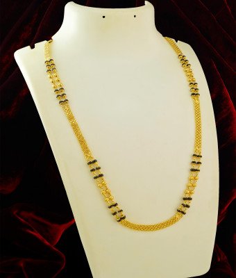 CHN030 - 1 Gram Gold Two Line Karishma Mangalsutra Chain Online Shopping