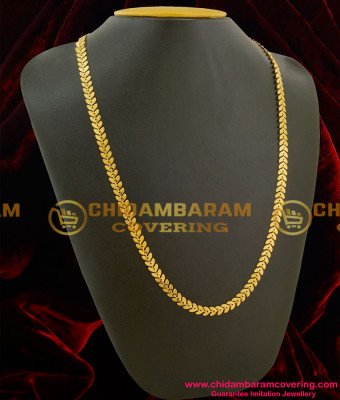 CHN033-LG - 30 Inches Trendy Double Side Leaf Design Long Chain For Women Buy Online
