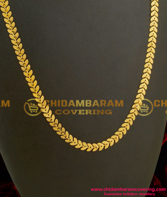 CHN033-LG - 30 Inches Trendy Double Side Leaf Design Long Chain For Women Buy Online