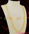 CHN037-LG - 30 Inches Long Gold Balls C - Cutting Gold Plated South Indian Chain Design Online