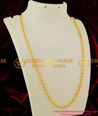 CHN037 - Gold Balls C - Cutting Gold Plated South Indian Chain Design Online