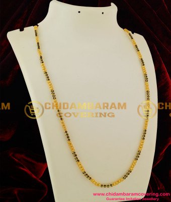 CHN038 - Kerala Karugamani Chain Designs Gold Plated Mangalsutra Online