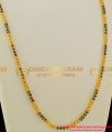 CHN038-LG -30 Inches long Kerala Karugamani Chain Designs Gold Plated Mangalsutra Online