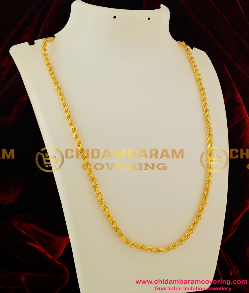 CHN039-LG - 30 inches Long Gold Plated Thirumangalyam Kodi (Thali Saradu) Chain