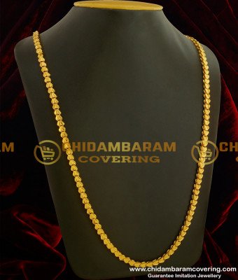 CHN048 - Stunning Gold Heart Design Chain 1 Gram Gold Chain Buy Online 