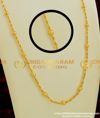 CHN064 - Latest Collection Gold Plated Ball Disco Chain Design Buy Online