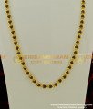 CHN074 - Unique Pattern Stunning Gold Heart Design with Black Beads Chain 1 Gram Gold Chain Buy Online