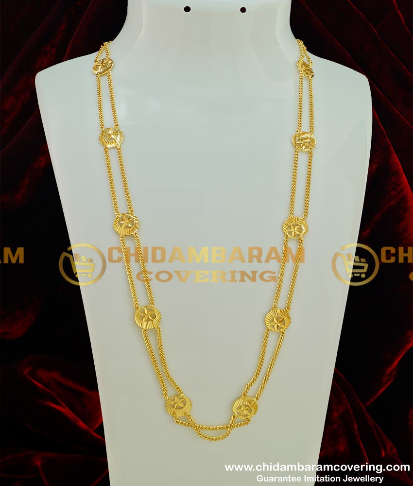 CHN078 - Gold Plated Rettai Vadam Pirai Chain Muslim Bridal Marriage Thali Chain Design Buy Online