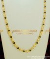 CHN079 - Modern Stunning Gold Heart Design Black Beads and Pearl Chain 1 Gram Gold Chain Buy Online