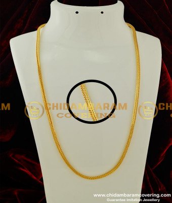CHN081 - Traditional Thennam Palai Chain | Gold Plated Thali Saradu Square Chain