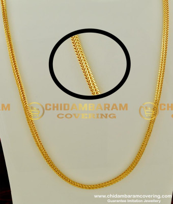 CHN081 - Traditional Thennam Palai Chain | Gold Plated Thali Saradu Square Chain