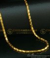 CHN093 - 24 Inches Gold Plated Daily Wear Kushi Model Shiny Cutting Flexible Chain Online