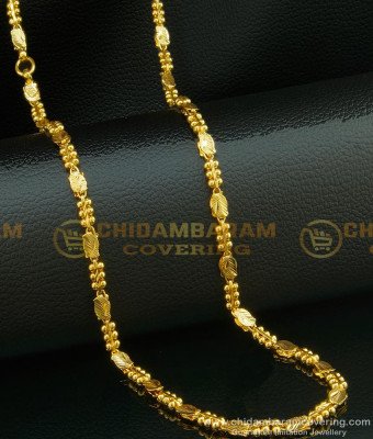 CHN095 - 24 Inches One Gram Gold Plated Party Wear Designer Chain for Girls