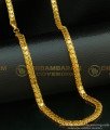 CHN099-LG - 30 Inches Long Stylish Micro Gold Plated Heavy Thick Heart Design Broad Gold Chain for Men 