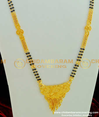 CHN121 - 30 Inches Real Gold Design Daily Wear Forming Gold Traditional North Indian Hindu Mangalsutra Online Shopping